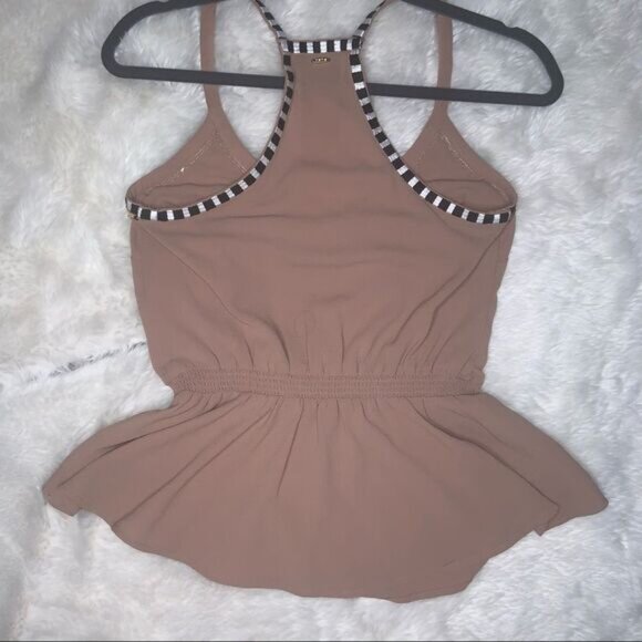 Sz Small Pink Nude Halter Top with Sequins/Stripes - Picture 9 of 15